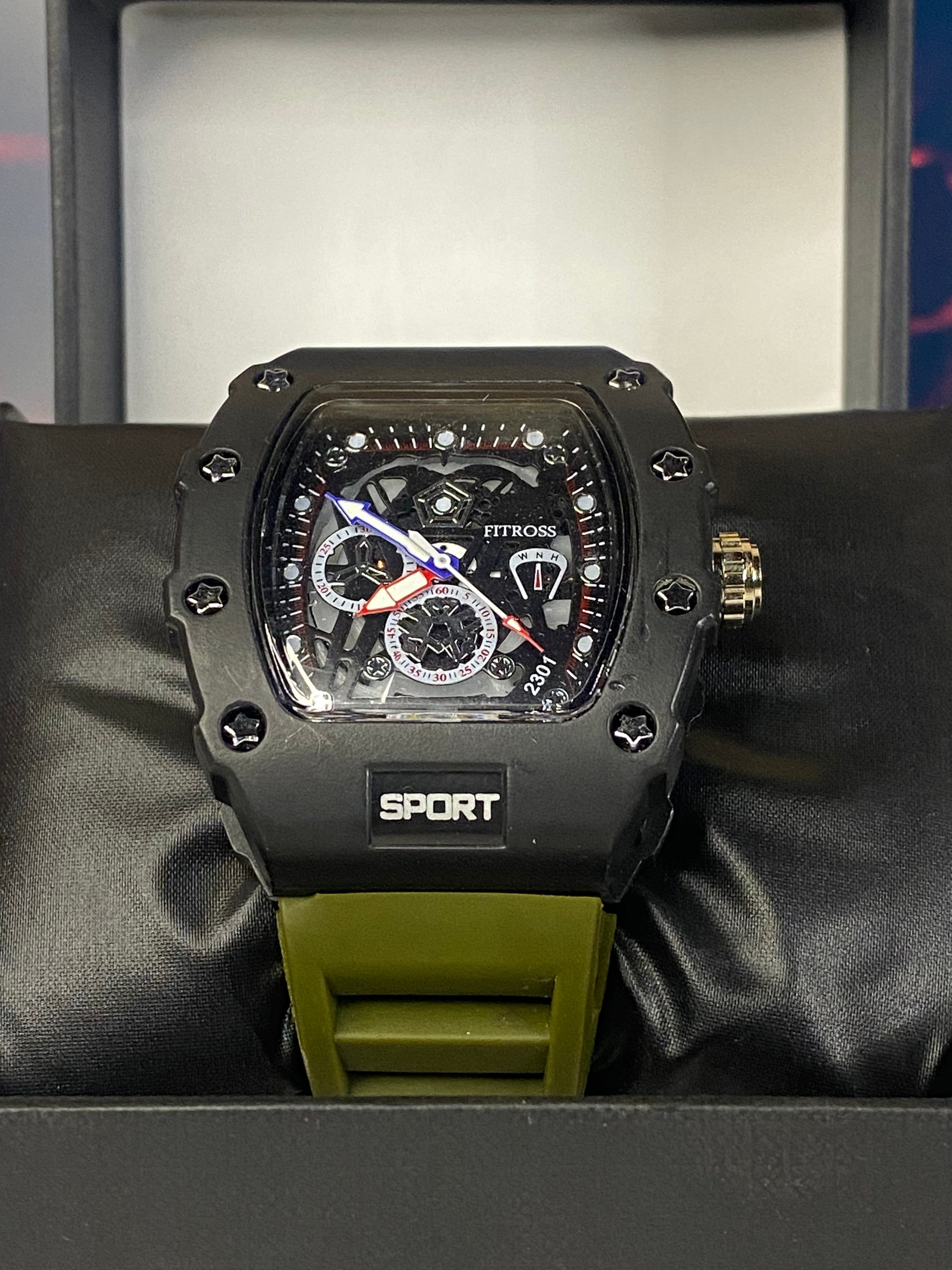 Aujla Watch – Tactical Skeleton Dial Men’s Sport Watch